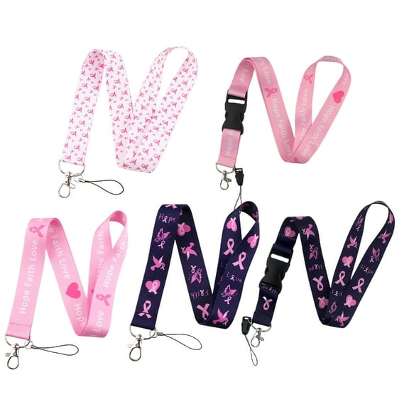 5pcs Carry with Ribbon Lanyards Phone Holder Multipurpose Neck Straps Release Buckle for Keys Phones