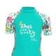 thumbnail image 5 of Traje de baño de una pieza para niños pequeños, traje de baño de surf para niñas, traje de baño corto liso Verde M, 5 of 5