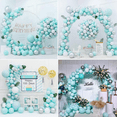 thumbnail image 4 of MMTX Blue Balloon Garland Arch Kit, Tiffany Blue Green Metallic Silver Latex Balloons for Baby Shower Wedding Birthday Graduation Anniversary Party Background Decorations, 4 of 7
