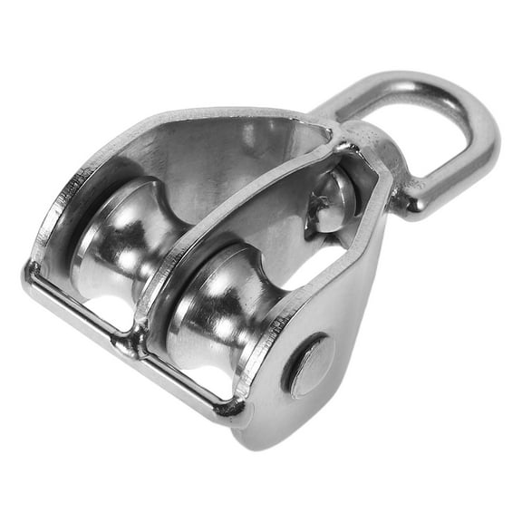 Worgeous Stainless Steel Pulley Wheel For Marine Use Dual Pulley System For Lifting And Traction Metal Pulley Block For Wire Rope And Cable Applications