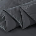 thumbnail image 5 of Chezmoi Collection 4-Piece Geometric Jacquard Comforter Set King Size, Soft Silky Lustrous Modern Gray Geometric Lattice Pattern Lightweight Bedding Set for All Seasons, 5 of 11