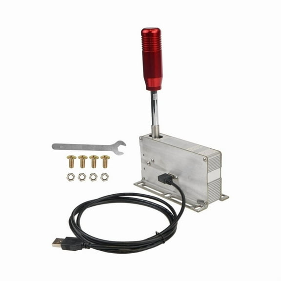 Aluminum Alloy Sequential Shifter PC Sim Racing Game Plug and Play Gear Shift Controller for Most Steering Wheels