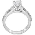 thumbnail image 2 of Pompeii 1 3/8ct Vintage Princess Cut Diamond Engagement Ring Art Deco 14k White Gold, 2 of 3