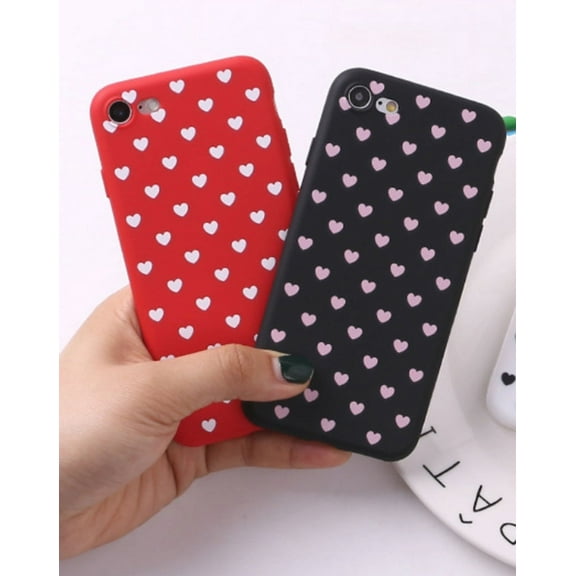 Women Love Heart Silicone Case For iPhone 12 Pro Case With A Special Gift Anti-Theft Device To Track Your Lost Items. (Red and  Black are available Color is available)