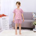 thumbnail image 6 of Summer Short Sleeve Pajama Sets Frog Rabbit Patterns Sleepwear Nighty 95% Cotton (5-14Y), 6 of 7