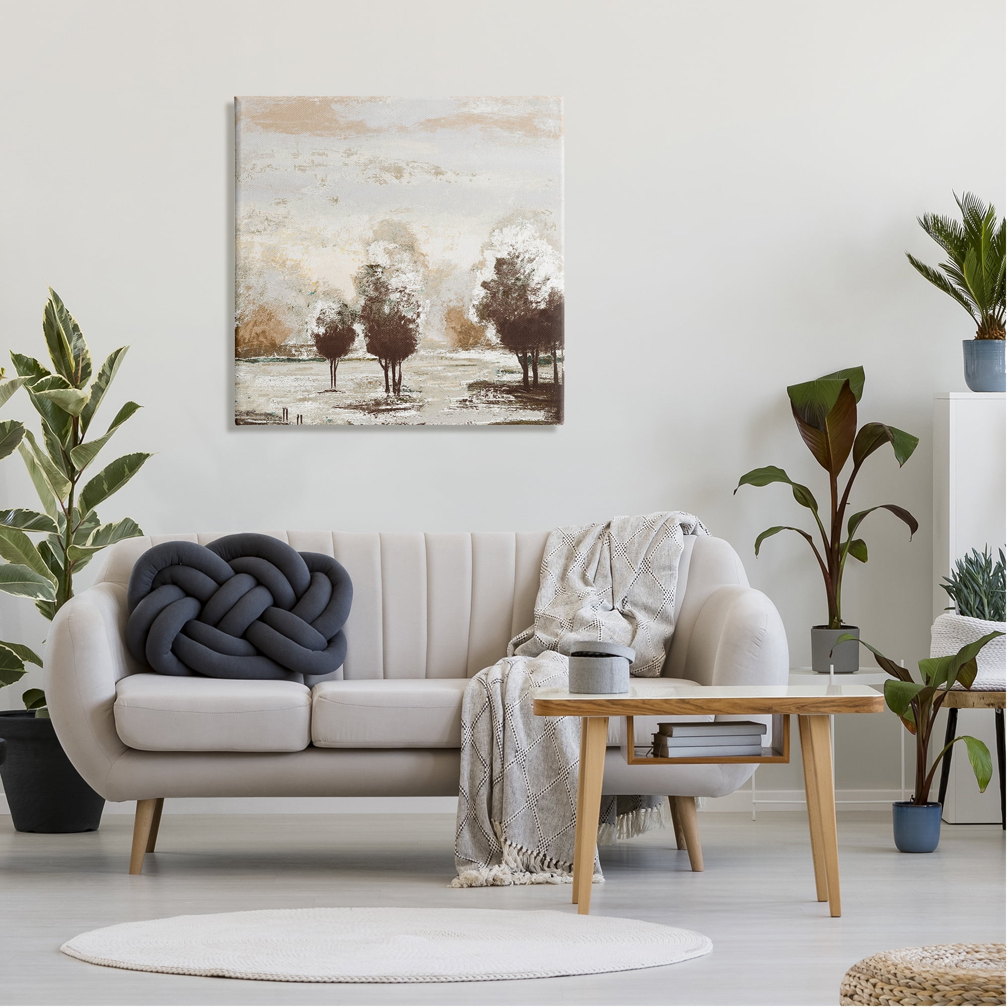 Stupell Distressed Nature Tree Collage Landscape Painting Gallery Wrapped Canvas Print Wall Art