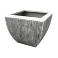thumbnail image 2 of Home Decorative Square Flower Pot Ribbed Finish Set Of 3, 2 of 2