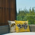thumbnail image 4 of Summer Outdoor Throw Pillow Covers 18x18 Inch Set of 4 Bee Kind Honey Hive Decor Yellow Pillow Covers for Swing Garden Hammock Chair Sofa Bedroom, 4 of 6