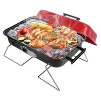 Portable Charcoal Grill Outdoor Grill Small Barbecue Smoker Folding BBQ Grill with Lid for Backyard Camping Picnics Beach
