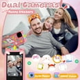 thumbnail image 2 of Teléfono inteligente de juguete WINWEND para niños con pantalla táctil HD con doble cámara rosa, 2 of 7