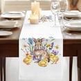 thumbnail image 3 of Table Runners 70 Inches Long Dress Scarves, Bunny Easter Farmhouse Coffee/Dining/Kitchen Table Decor, Holiday Table Runner, Spring Floral Elegant Pastoral Butterfly 13x70 Inch, 3 of 9