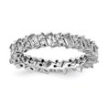 thumbnail image 5 of Sterling Silver Fancy Cubic Zirconia Eternity Band Ring Size 7, 5 of 7