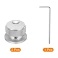 thumbnail image 3 of 2 Pcs Aluminium Potentiometer Knobs, 1/4" (6mm) Universal Volume Tone Control Knobs with Oval Groove Indicator, 4/5" Silver(30x20mm), 3 of 7