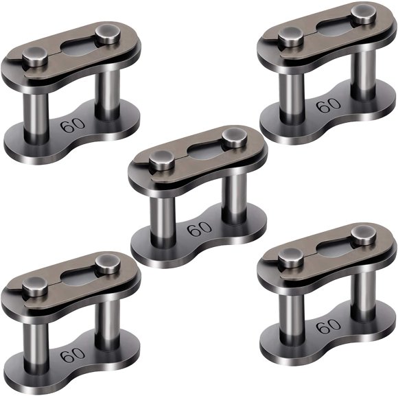 5 Pack 60 Maillons de Chaîne à Rouleaux, Maillon Maître pour Machine Agricole, Tracteurs