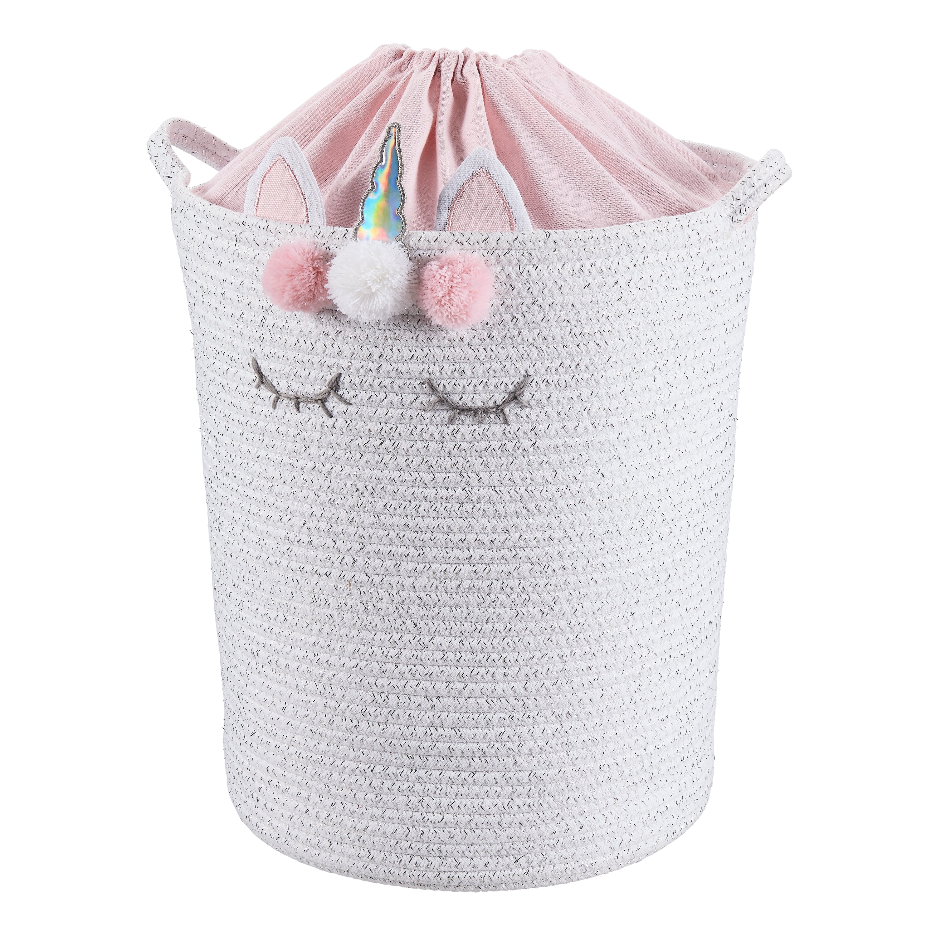 Better Homes & Gardens Round Tapered Cotton Rope Laundry Hamper with