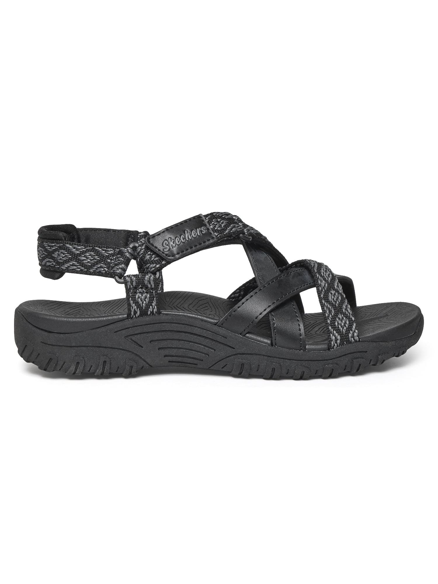 Skechers Women's Reggaelicious Geometric Weave Strap Sandal