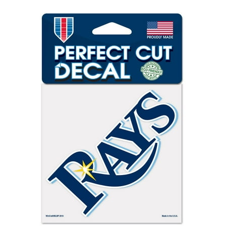 Tampa Bay Rays Official MLB 4 inch x 4 inch Die Cut Car Decal by Wincraft