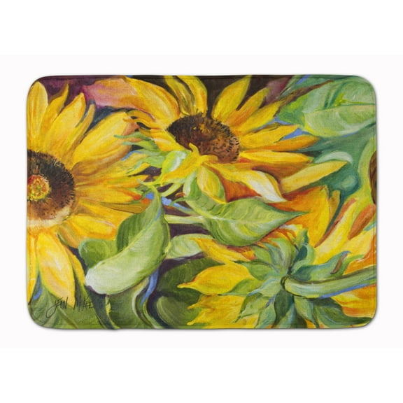 Carolines Treasures JMK1122RUG Sunflowers Machine Washable Memory Foam Mat 19 X 27" multicolor