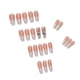 thumbnail image 4 of Uñas postizas acrílicas blancas con diseño de mariposas y diamantes de imitación, 24 unidades, 4 of 5