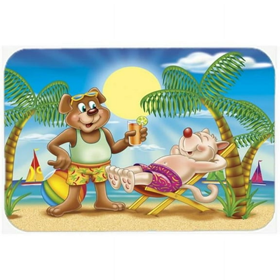 Bears Relaxing at the Beach Mouse Pad, Hot Pad or Trivet