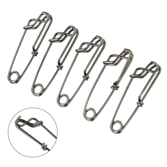 PASILI 5Pcs Long Line Clips Snap Swivel Longline Branch Hanger Tuna Fishing Connectors Fishing Clip Closed Open Eye Hanging Buckle