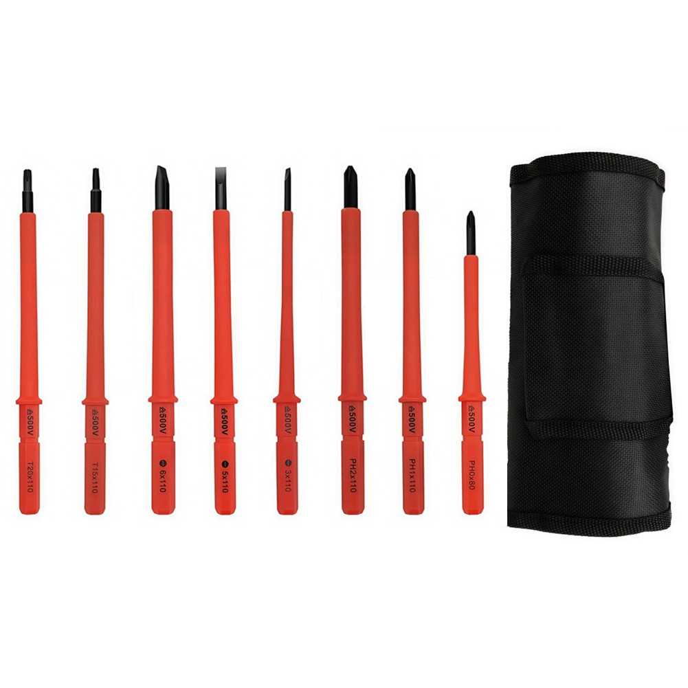 yaaqii 10-Piece Insulated Screwdriver Set | 500V Safety & Interchangeable Tips for DIY