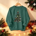 thumbnail image 6 of Wilark Girls Christmas Sweatshirts Pullover Crew Neck Long Sleeve Fleece Warm Kids Festival Tops Army Green 8, 6 of 9