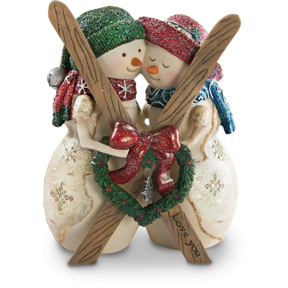 Pavilion Gift Company Love You 4.5 Inch Double Snowman Figurine