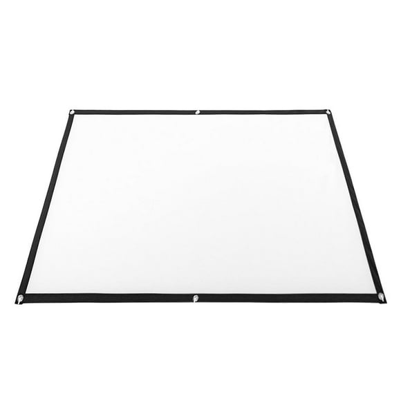 Pantalla de proyección de poliéster, plegable, antiarrugas, portátil, para cine 72 pulgadas