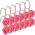 thumbnail image 2 of 12 Pcs Crochets de Rideau de Douche Design Rose pour Salle de Bain, 2 of 8