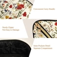 thumbnail image 5 of FORMRS Makeup Bag Travel Cosmetic Organizer for Women Fold Flat Zipper Pouch with Handle, Beige Floral, 5 of 8