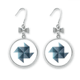 thumbnail image 1 of Boucles d'Oreilles Géométriques Forme Arc Origa Windll Goutte Clou Crochet Percé, 1 of 3