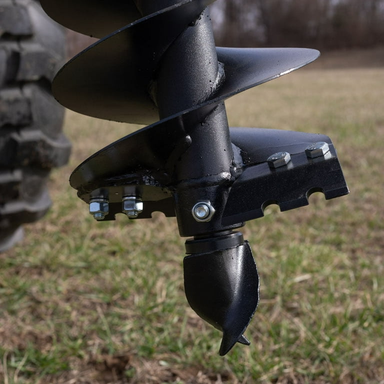 EA8F 8-Inch Diameter 36-Inch Long Earth Auger With Fishtail Point And Coil Shock Spring