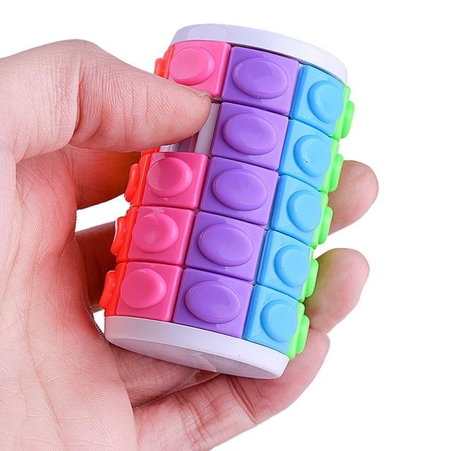 Rompecabezas 3D, cubo, torre, cilindro, rompecabezas, juegos mentales, juguetes educativos, cubos deslizantes giratorios