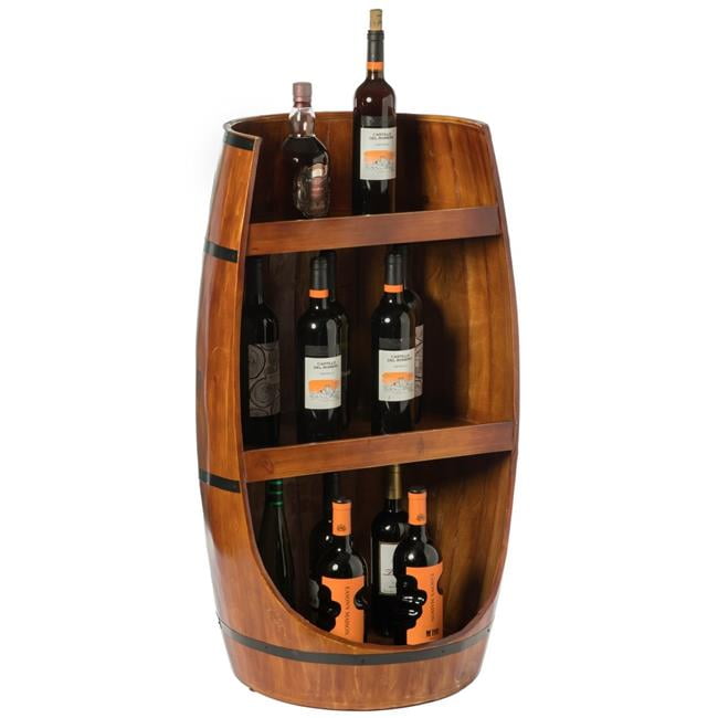 Cedar Barrel with false bottom and display space for Wine display or Pet stores 