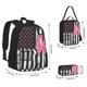 thumbnail image 2 of Disketp Ribbon Breast Cancer Awareness Mochila Estampada de Gran Capacidad con Lonchera y Estuche, Set de 3 Piezas para Estudiantes, 2 of 7