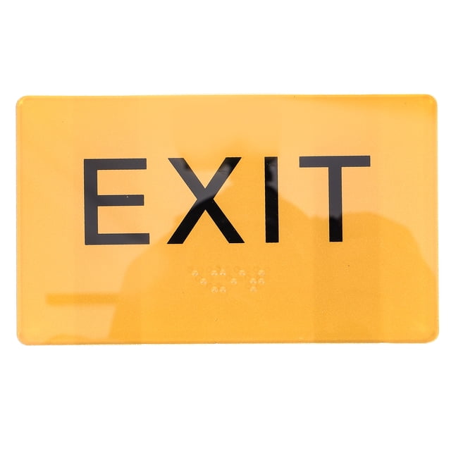 MasteelfCA Braille Sign Acrylic Exit Label Sign with Braille Outdoor Braille Sign Exit Sign Blinder Sign for Mall