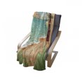 thumbnail image 4 of Tropical Soft Flannel Fleece Blanket, Cartoon Seascape Summer with Trees Caribbean Nursery Summer Vacation Design, Cozy Plush for Indoor and Outdoor Use, 50" x 60", Peach Sea Green, by Ambesonne, 4 of 6