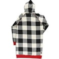 thumbnail image 4 of LazyOne Oversized Hoodie Sweatshirt, Comfortable Loungewear (Black and White Plaid, S/M), 4 of 7