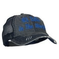 thumbnail image 5 of Number 1 Dad in The World Embroidered Low Profile Mesh Cap - Navy OSFM, 5 of 5