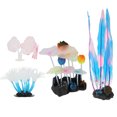 thumbnail image 4 of Decoraciones de acuario brillantes Ticfox simulación Artificial hermosa planta de pecera de silicona 4 Uds, 4 of 14