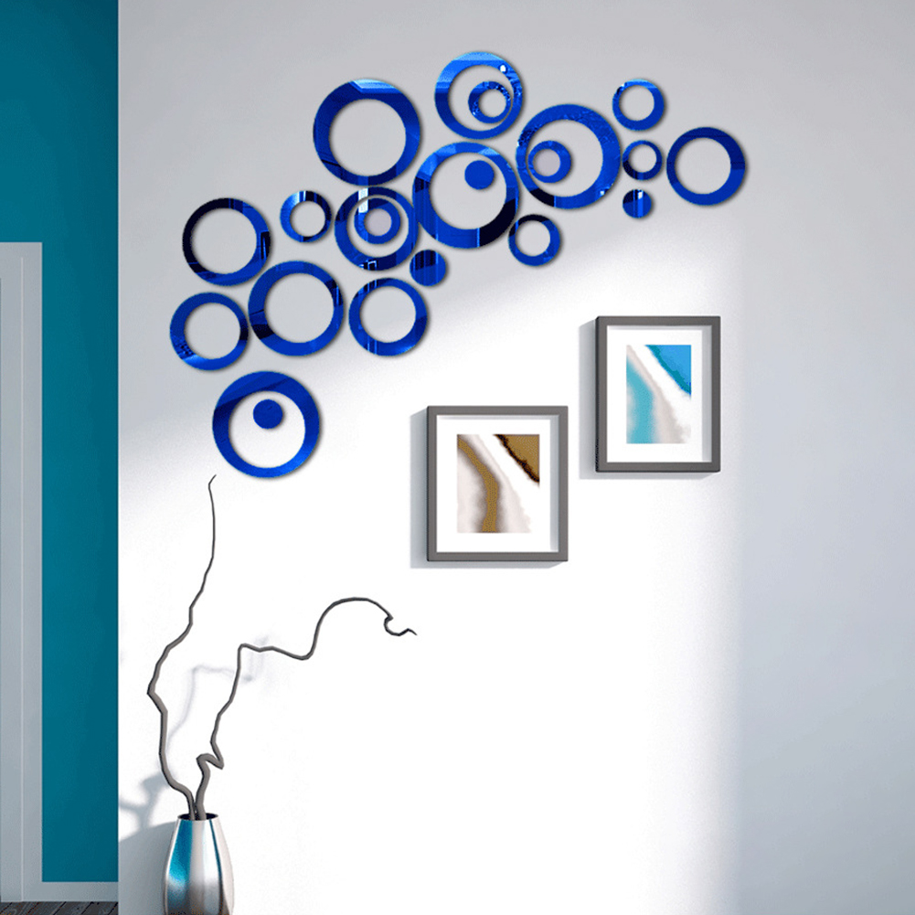 Uposao 24 Pieces Circle Wall Stickers Art Wall Decoration DIY Wall