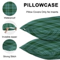 thumbnail image 5 of Lumbar Pillow Covers 20x12 Inch Set of 2, Buffalo Plaid Waterproof Outdoor Pillow Covers, Emerald Green Farmhouse Gingham Striped Decorative Cushion Pillowcases for Couch, Sofa, Bed, Garden, Patio, 5 of 9