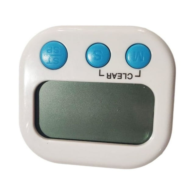 Bearachild Temporizador con pantalla LCD grande, Mini herramientas de sincronización electrónicas digitales, reloj despertador con recordatorio Electrónica Blanco