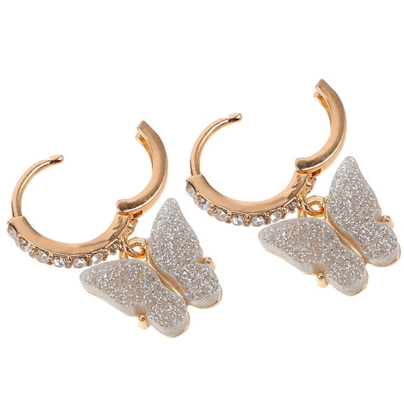 HOMEMAXS 1 Pair Delicate Butterfly Hoop Earrings For Women Butterfly Jewelry For Women Butterflies Dangle Earrings For Various Occasions