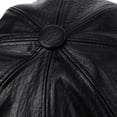thumbnail image 6 of CoCopeaunts Solid Color Newsboy Cap Adjustable Faux Leather Octagonal Cap Female Short Brim Beret Hat Autumn Winter Hats, 6 of 7