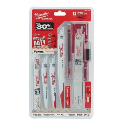 Milwaukee Sawzall 12-Piece Demolition Reciprocating Blade Set 49-22-1129