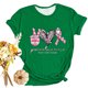 thumbnail image 1 of Fiudx Camisas de Mujer Camiseta de Manga Corta Holgada con Cuello Redondo y Estampado Informal a La Moda para Mujer, 1 of 4