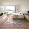thumbnail image 3 of ODIKA Boho Scattered Toss Alfombra Para Cuarto Vintage Border Pink Refined Foldable Easy Care for Master Suite, California King, Under Bed, 3 of 7