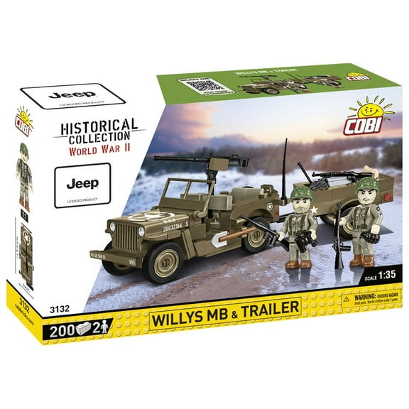 COBI Historical Collection JEEP Willys MB & Trailer